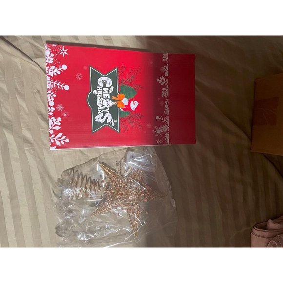 Christmas Tree Topper Lighted, Christmas Tree with Rotating Snowflakes LARGE - Picture 1 of 1